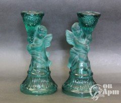 Подсвечники из цветного стекла